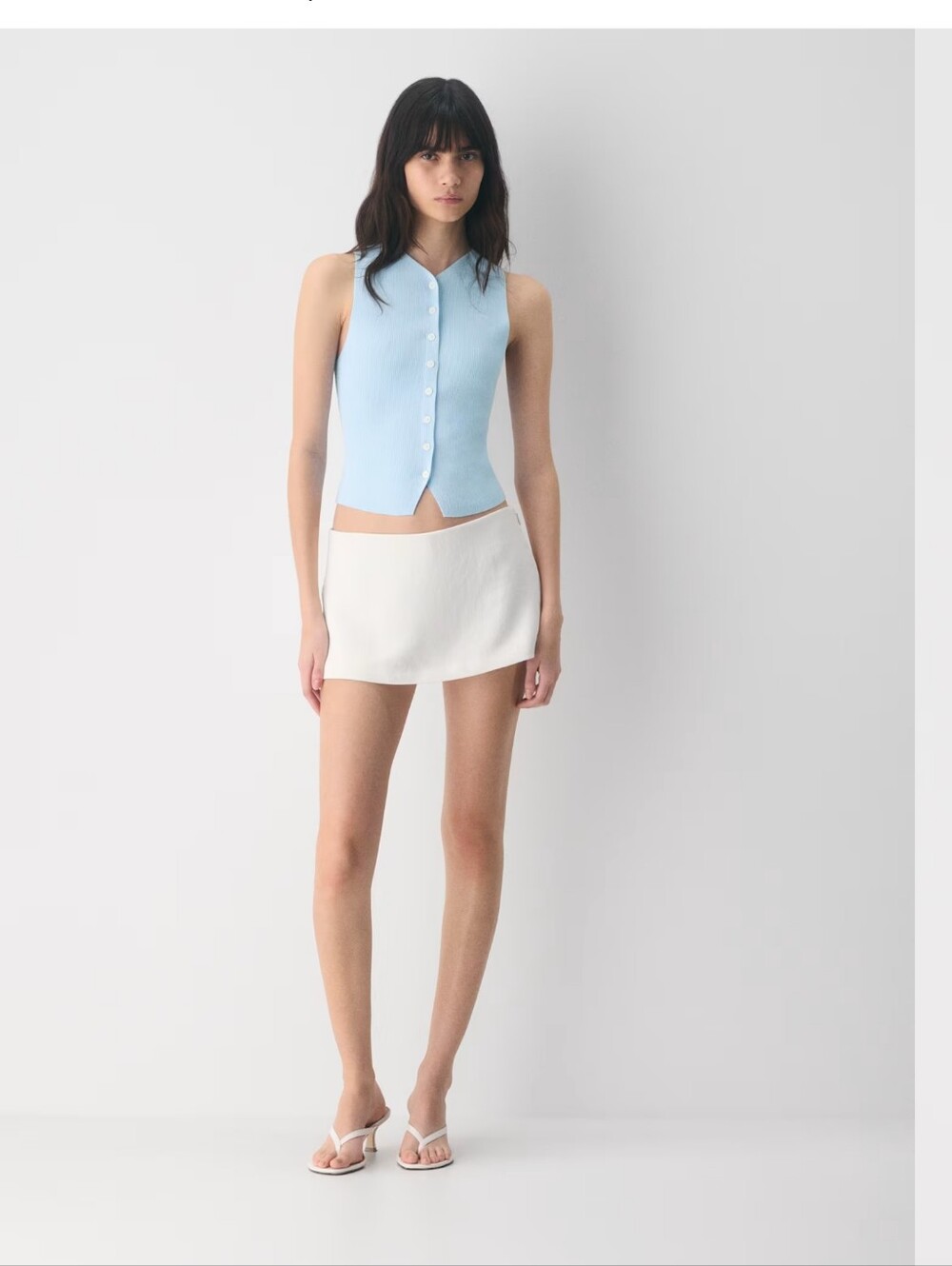 Aritzia Croquet Sweater Vest - Wonder Yarn In Villa Blue EUC